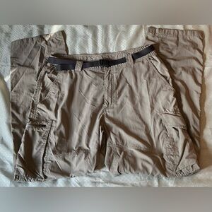 Men’s Columbia Omni-shade Hiking Convertible Pants Khaki 36x32 (actual 36x31)